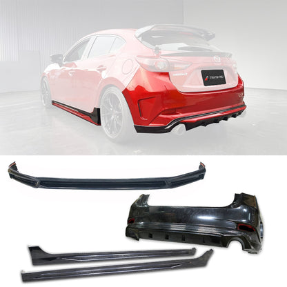 MK後保套裝組  前下巴+側裙+後保 2015-2016 Mazda 3 5門