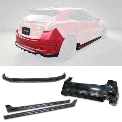 MK後保套裝組  前下巴+側裙+後保 2017-2018 Mazda 3 5門