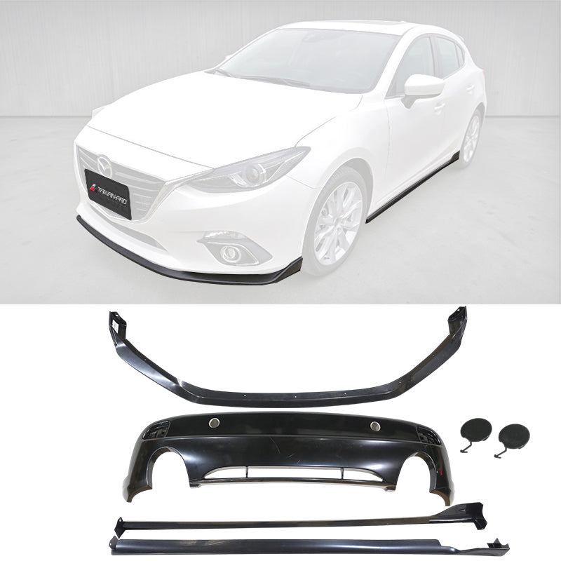 MZ款套裝組 前下巴+後下巴+側裙 2015-2016 Mazda 3 5門