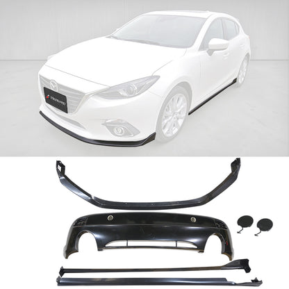 MZ款套裝組 前下巴+後下巴+側裙 2015-2016 Mazda 3 5門