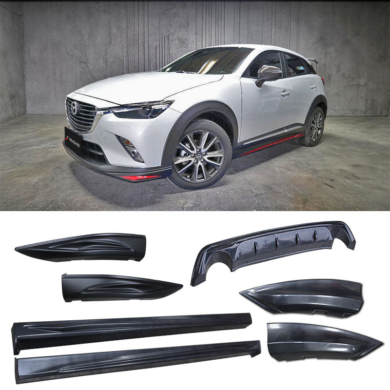OE款套裝組 前下巴+後下巴+側裙+後飾板 2015-2026 Mazda CX3