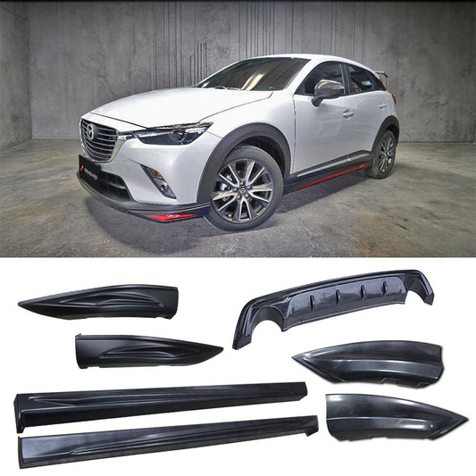 OE款套裝組 前下巴+後下巴+側裙+後飾板 2015-2026 Mazda CX3
